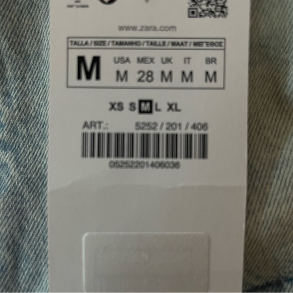 Zara Denim Shirt Crop Top Women’s Size Medium NEW with Tags - Picture 4 of 8